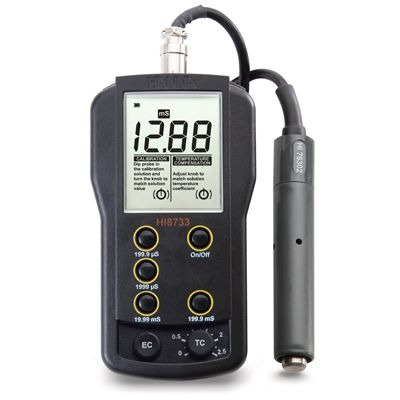 Кондуктометр портативный, 0,0 мкСм/см - 199,9 мСм/см, электрод HI 76302W, HI 8733
