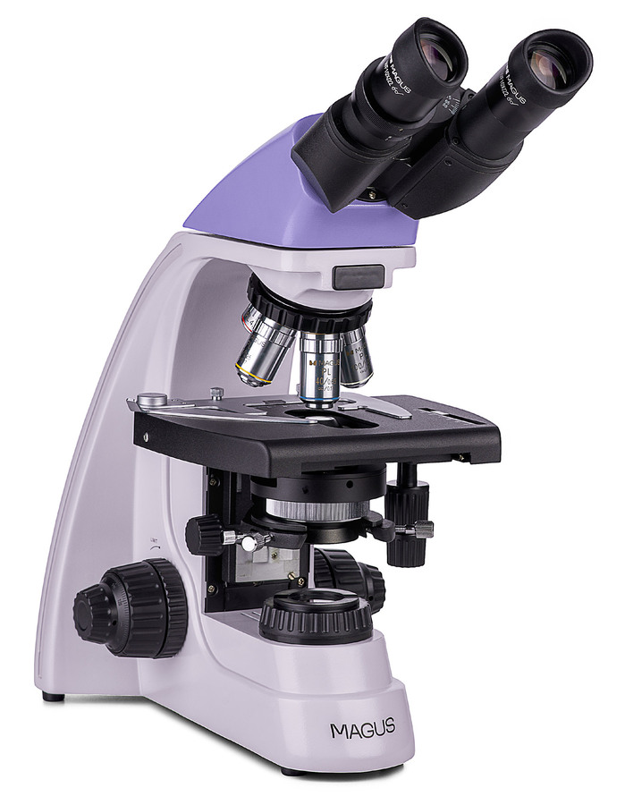 Микроскоп MAGUS Bio 250B, прямой, бинокуляр/тринокуляр, СП, ТП, ФК, Пол, планахромат 4×, 10×, 40×, 100×МИ — изображение 5
