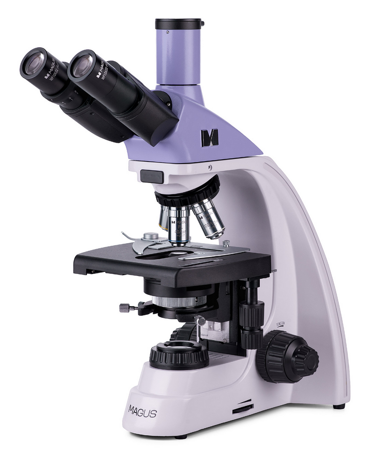 Микроскоп MAGUS Bio 250B, прямой, бинокуляр/тринокуляр, СП, ТП, ФК, Пол, планахромат 4×, 10×, 40×, 100×МИ — изображение 2