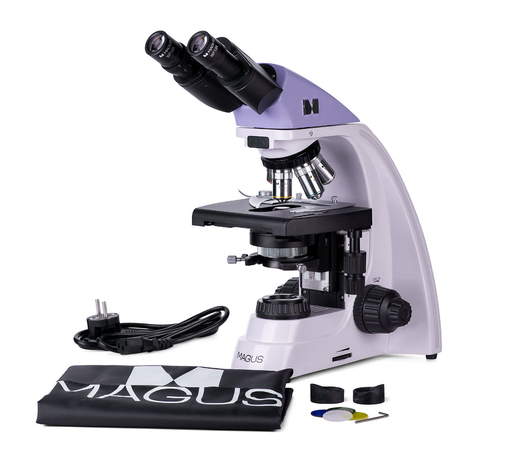 Микроскоп MAGUS Bio 230B, прямой, бинокуляр/тринокуляр, СП, ТП, ФК, Пол, Ахромат 4×, 10×, 40×, 100× МИ — изображение 5