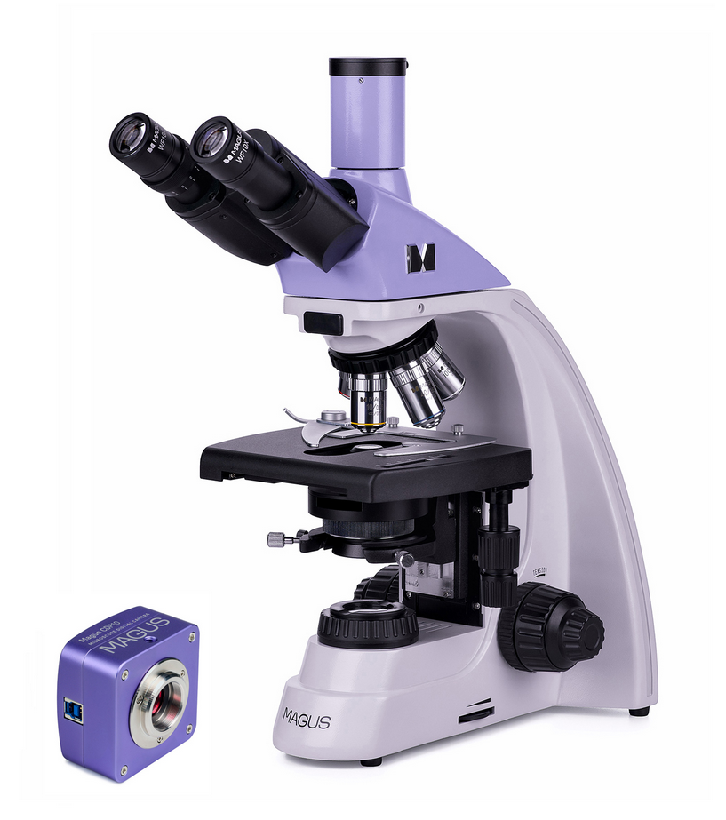 Микроскоп MAGUS Bio 230B, прямой, бинокуляр/тринокуляр, СП, ТП, ФК, Пол, Ахромат 4×, 10×, 40×, 100× МИ — изображение 3