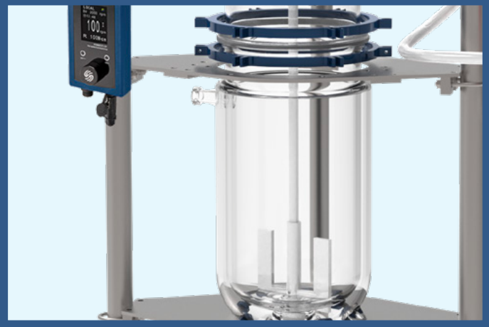 Реактор химический 50 л, EZChem, DN300, с рубашкой, с верхнеприводной мешалкой OHS.4DF — изображение 6