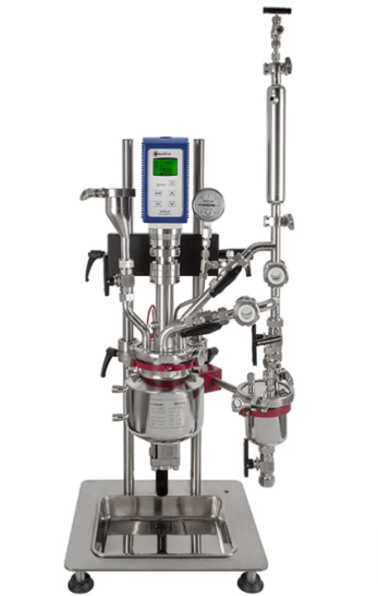 Реактор лабораторный, 300 °С, 1000 мл, VR-1000, нержавеющая сталь, с рубашкой, верхнеприводной мешалкой OHS.6, штативом
